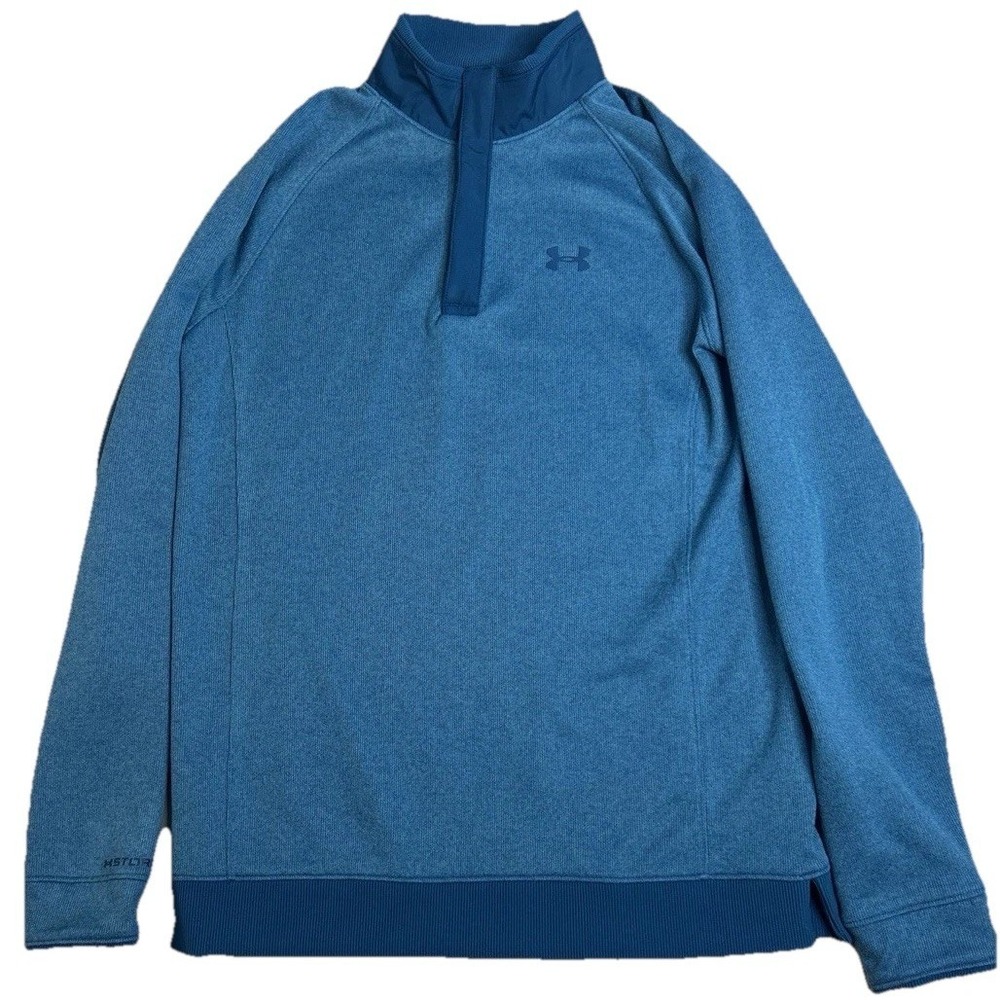 EUC Under Armour Sz Youth XL Storm Blue Pullover Park Hiking Golf(398)